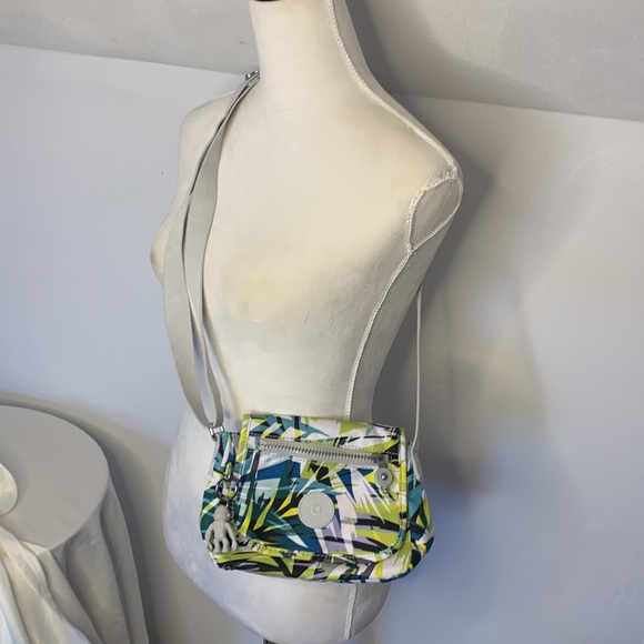 Kipling Yellow Blue Nylon Small Crossbody with gorilla MCB4900 - Picture 11 of 14